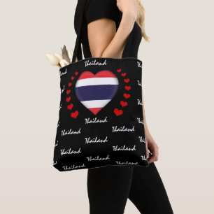 Bolso De Tela Bandera y corazón de Tailandia, moda/deporte de ba