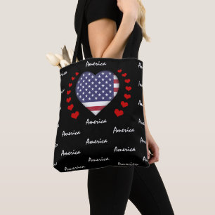 Bolso De Tela Bandera y deporte de los Estados Unidos