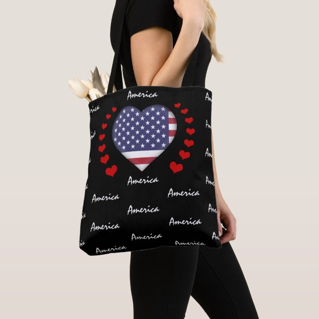 Bolso De Tela Bandera y deporte de los Estados Unidos (Detalle)