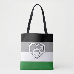 Bolso De Tela Bandera y Símbolo del Orgullo Andrófilo