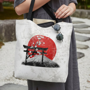Bolso De Tela Bandera y símbolos de Japón ID153