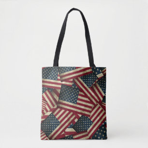 Bolso De Tela Banderas americanas con problemas