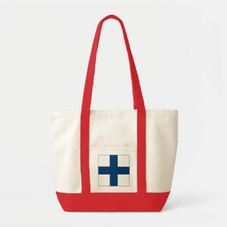 Bolso De Tela Banderas de alfabeto internacionales X