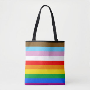 Bolso De Tela Banderas de progreso LGBTQ+