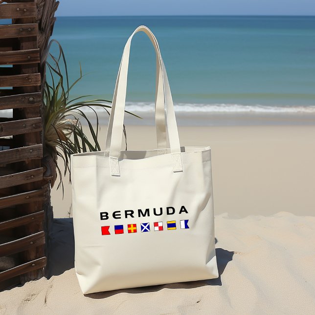 Bolso De Tela Banderas de señalización náutica marítima de Bermu (Subido por el creador)