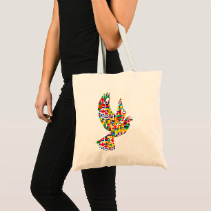 Bolso De Tela Banderas del mundo de Peace Dove