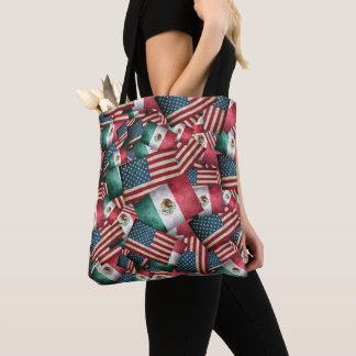 Bolso De Tela Banderas mexicano/norteamericana - Estados Unidos 