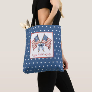 Bolso De Tela Banderas Patrióticas Americanas Cuatro de Julio