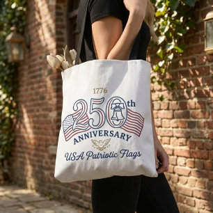 Bolso De Tela Banderas Patrióticas Vintage USA y Campana de la L