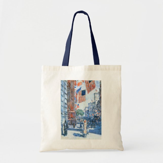 Bolso De Tela Banderas Quinta Avenida de Childe Hassam, Arte de  (Frente)