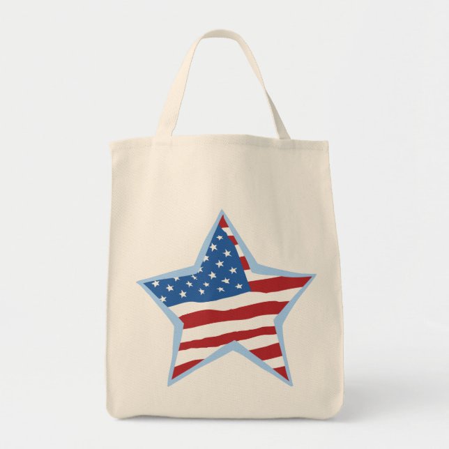 Bolso De Tela Banderas y Totes de Estados Unidos (Frente)