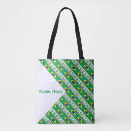 Bolso De Tela Bandiera Brasil Personalizada Herencia en Baldosas