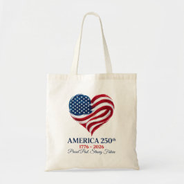 Bolso De Tela Bandolera con corazón de la bandera del 250 aniver