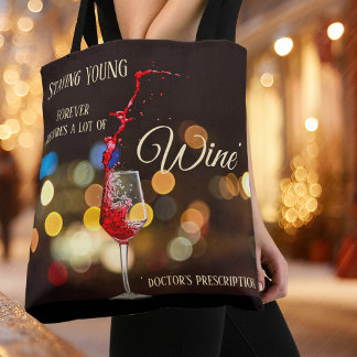 Bolso De Tela Bañera de esparadrapo de luz de vino
