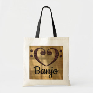 Bolso De Tela Banjo de corazón de limpiador de doble trasero