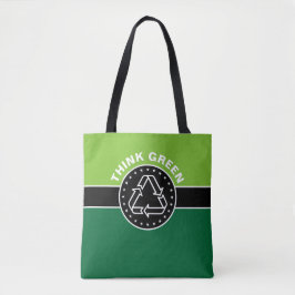 Bolso De Tela Banner negro y Rectángulo VERDE OSCURO + tus ideas