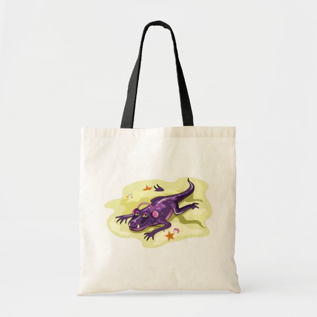 Bolso De Tela Baño de sol con auriculares Anteosauro. (Frente)