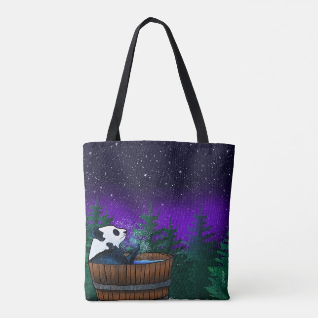 Bolso De Tela Baño Panda Bear (Reverso)