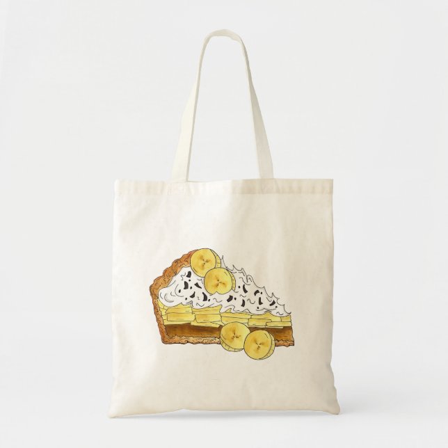 Bolso De Tela Banoffee Banana Toffee Pie Slice Reino Unido Food (Frente)