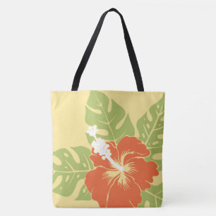 Bolso De Tela Banzai Beach Hawaiian Hibiscus Reversible Beach Ba