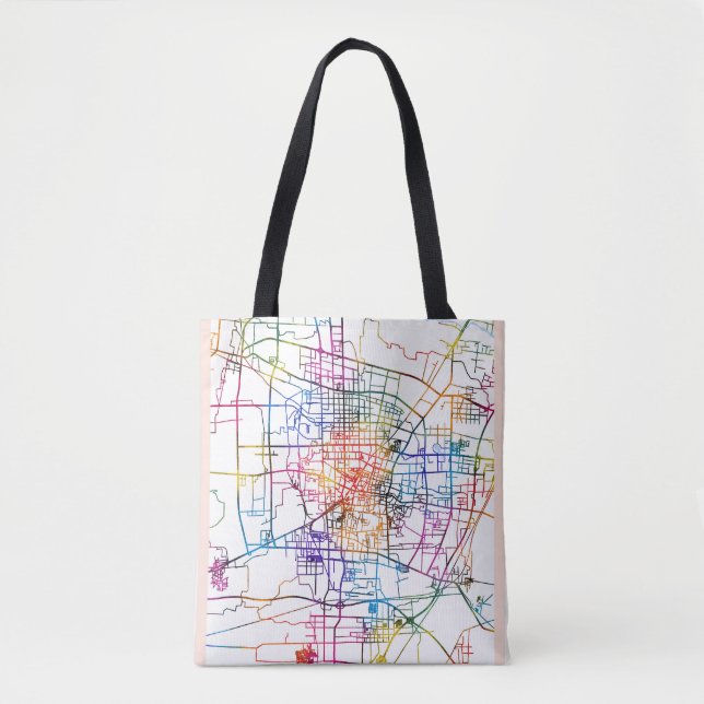 Bolso De Tela Baoding China City Map (Anverso)