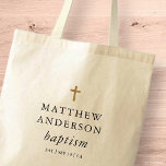 Bolso De Tela Baptismo cruzado simple y elegante<br><div class="desc">El diseño se compone de una tipografía simple con fuente sans serif y serif.</div>