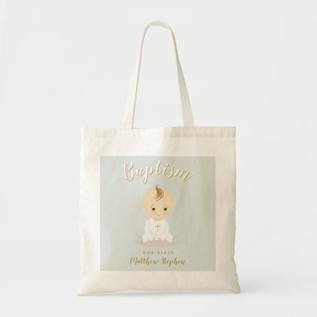 Bolso De Tela Baptismo Niño (Frente)