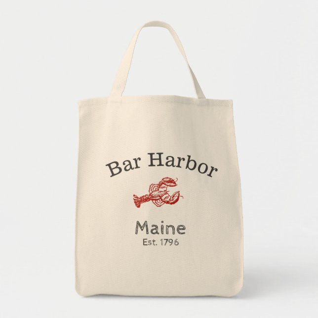 Bolso De Tela Bar Harbour Maine Lobster (Frente)