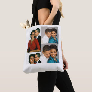 BOLSO DE TELA BARACK Y MICHELLE OBAMA