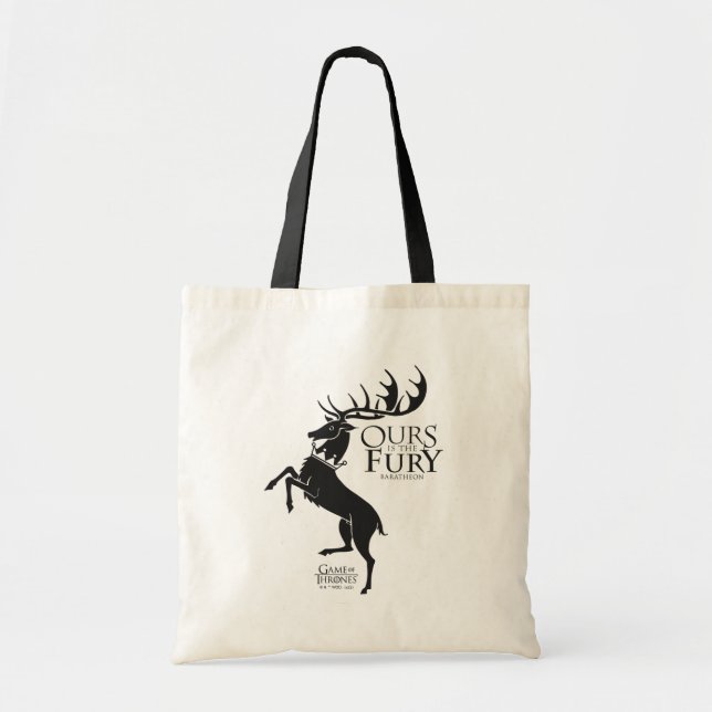 Bolso De Tela Baratheon Sigil - la nuestra es la furia (Frente)