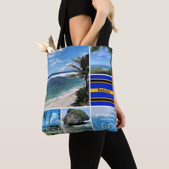 Bolso De Tela Barbados Ocean Views (Detalle)