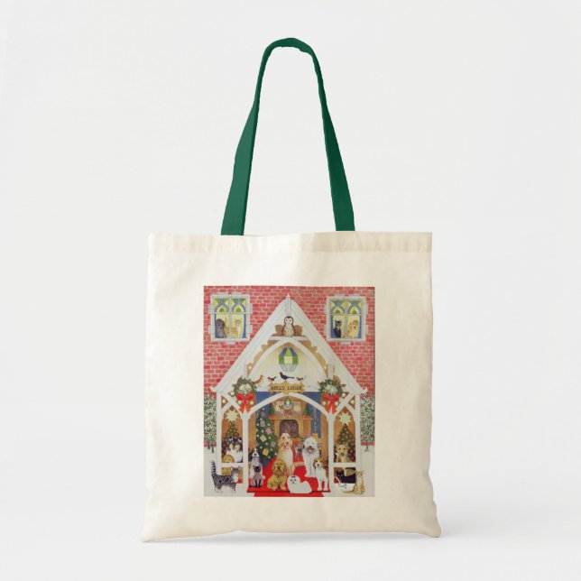 Bolso De Tela Barbas blancos y negros (Frente)