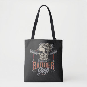 Bolso De Tela Barbería personalizada Hipster Skull y Razors