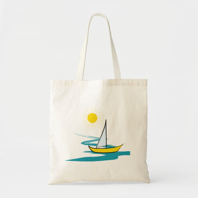 Bolso De Tela Barca de vela (Frente)