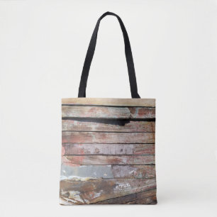 Bolso De Tela Barca rústica de madera antigua