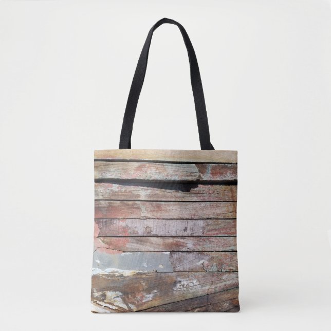 Bolso De Tela Barca rústica de madera antigua (Anverso)