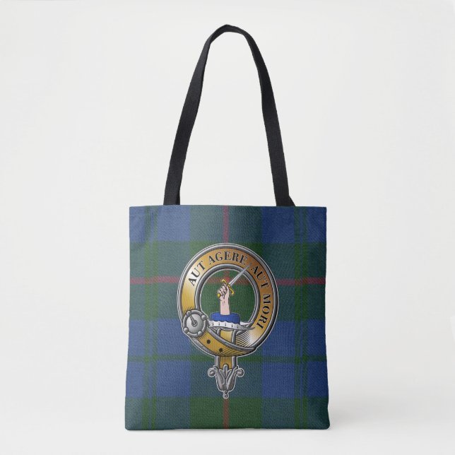 Bolso De Tela Barclay Tartan & Badge (Anverso)