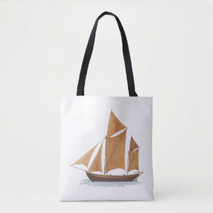 Bolso De Tela Barco
