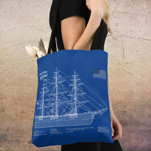 Bolso De Tela Barco Clipper Flying Cloud - Plano ABD
