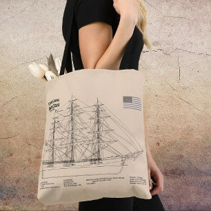 Bolso De Tela Barco Clipper Flying Cloud - Plano del barco SD