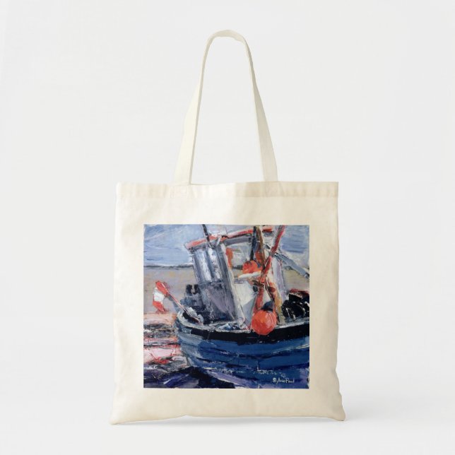 Bolso De Tela Barco con la boya roja (Frente)