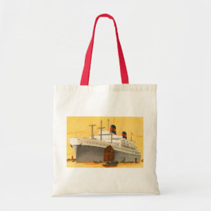 Bolso De Tela Barco Crucero Antiguo al Oriente con Barcos Junco