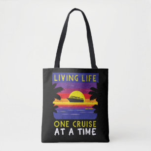 Bolso De Tela Barco de cruceros divertido vivo de la travesía de