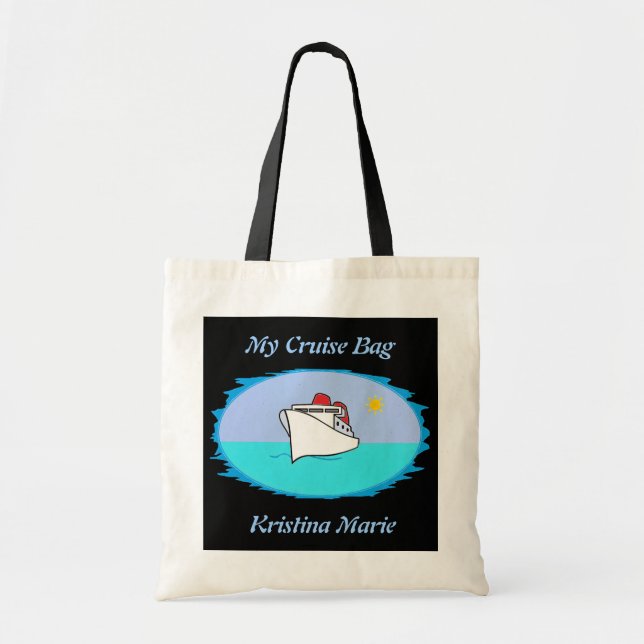 Bolso De Tela Barco de cruceros lindo personalizado (Frente)