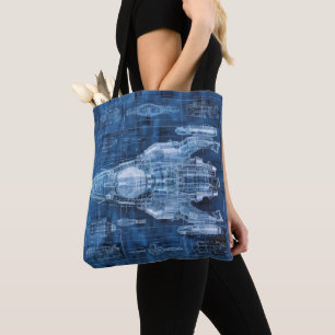 Bolso De Tela Barco de espacio de diseño de líneas generales de 