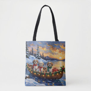 Bolso De Tela Barco de Navidad de Malti Tzu Vacaciones