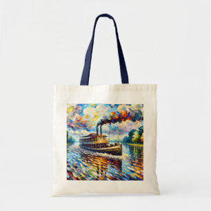 Bolso De Tela Barco de vapor de agua dulce Fantasy