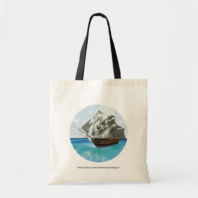 Bolso De Tela Barco de Vela (Frente)