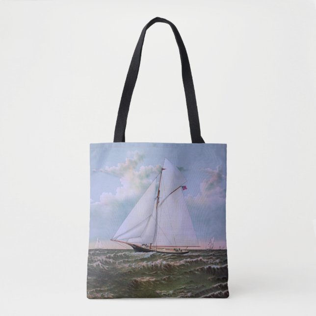 Bolso De Tela Barco de vela antiguo (Anverso)