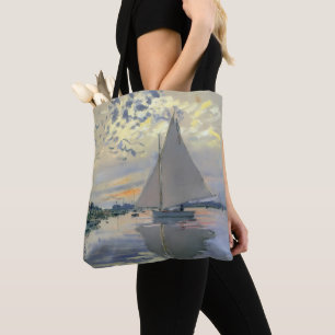 Bolso De Tela Barco de vela de Monet Impresionismo Francés Arte 